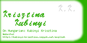 krisztina kubinyi business card